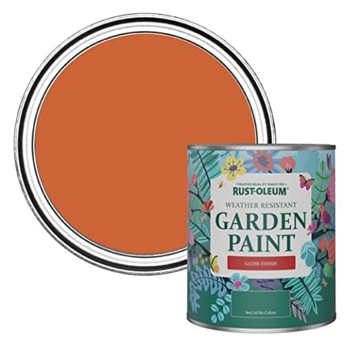 Image of Rust-Oleum Orange Mould-Resistant Garden Paint In Gloss Finish - Tiger Tea 750ml