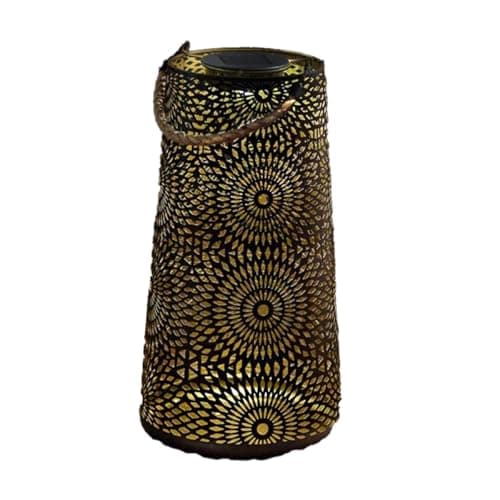 Image of Smart Solar Muscat Solar Powered LED Metal Lantern - 29cm