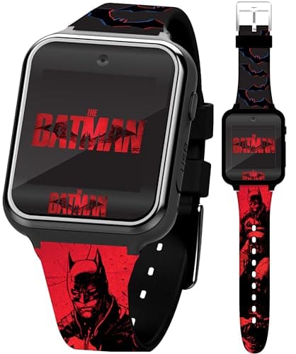 Image of The Batman Kids Smartwatch - Interactive Touchscreen with Games, Camera, Calculator & Fitness Tracker - 10 Watch Faces & Wallpapers - Adjustable Fit for Wrist Sizes 14.0 cm - 20.3 cm