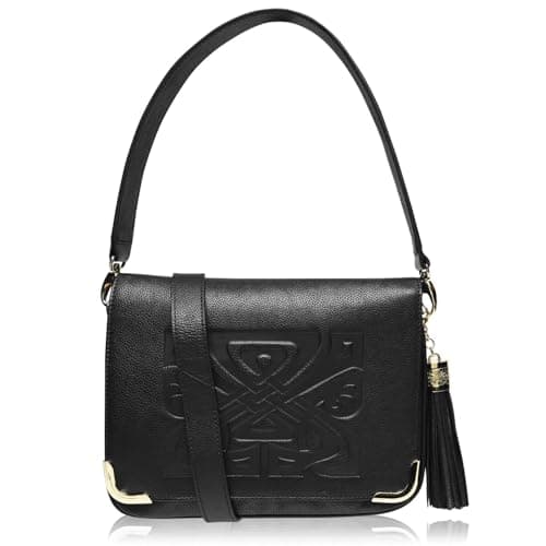 Image of Biba Womens Leather Gretal Cross Body Bag Black One Size