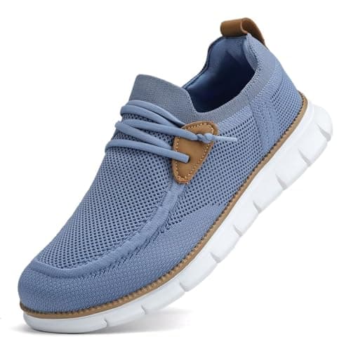 Image of Men's Casual Sneakers Dress Shoes - Comfort Sneakers Mesh Knit Lightweight Breathable Formal Oxford Business Shoes