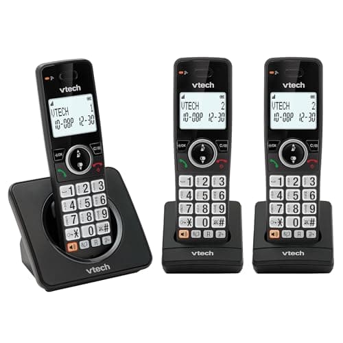 Image of VTech EA5002 DECT Cordless Phone with Nuisance Call Blocker,Easy-to-Read Backlit Display,Landline Phone with 18 Hours Talk-time,Volume Booster,Handsfree Speakerphone,Speed Dial,3-Handset