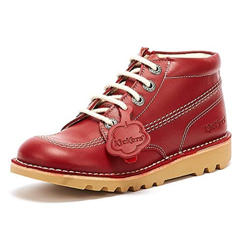 Image of Kickers Infant Unisex Kick Hi Classic Ankle Boots with Zip | Extra Comfortable | Added Durability | Premium Quality, Red, 9 UK Child