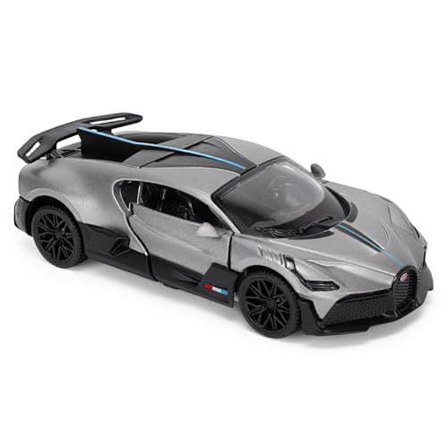 Image of Bugatti Divo 1:43 Scale Die-Cast Model Car - Titanium Grey | Detailed Collectors Edition Diecast | Official Licensed Product