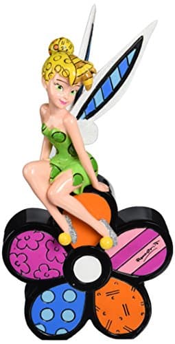 Image of Enesco Disney Romero Britto Tinker Bell Sitting On Flower