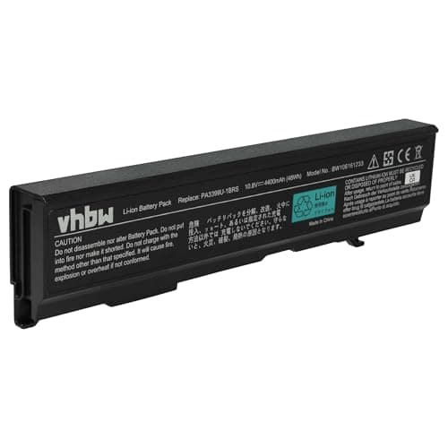 Image of vhbw Battery Replacement for Toshiba PA3399U-2BRS, PA3399U-2BAS, PA3399U-1BRS, PA3399U-1BAS for Laptop (4400 mAh, 10.8 V, Li-Ion)
