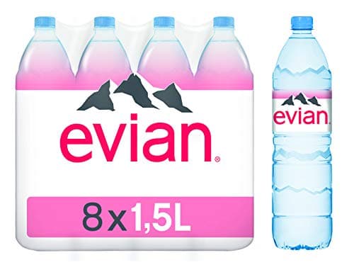 Image of Evian Natural Mineral Water Bottles Net Weight 1.5 L Pack of 8