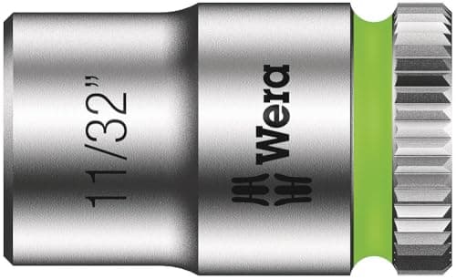 Image of Wera 05003519001 11/32-Inch 8790 HMA Zyklop Socket with Hexagon Drive - Silver