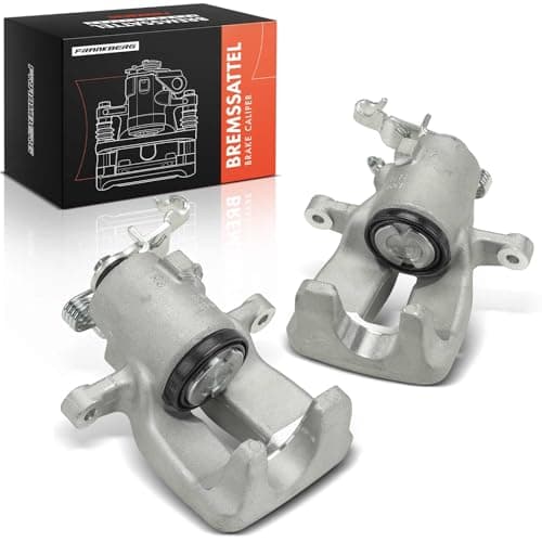 Image of Frankberg 2x Brake Caliper Disc Brake Rear Left Right Aluminium Compatible with Golf V Golf VI A3 TT Altea Toledo III O.c.t.a.v.i.a II T.o.u.r.a.n Superb II Replace# 1K0615423