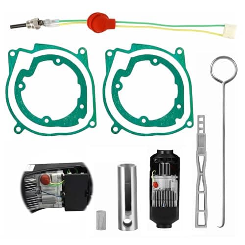 Image of wlertcop 8pcs Glow Plug Repair Kit, Diesel Heater Accessories 12V 5KW Parking Diesel Heater Glow Ignition Plug Kit with Filter, Car Ceramic Heater Repair Parts Fit