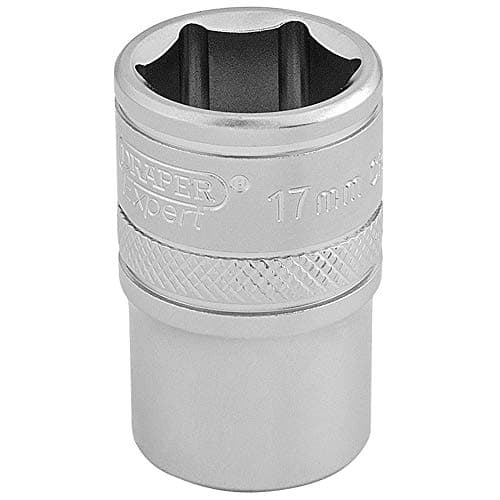 Image of Draper Expert 1/2" 17mm Square Drive Socket | 6 Point Hex Socket | Chrome Vanadium Steel Wrench Accessory | 16607, Blau