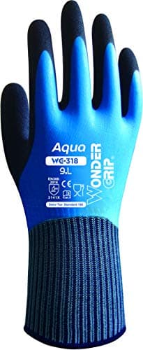 Image of Wonder Grip WG-318 Aqua Waterproof gloves, Blue/Black, L/9