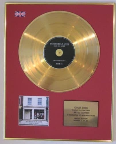 Image of Century Music Awards MUMFORD & SONS - Ltd Edtn CD Gold Disc- SIGH NO MORE