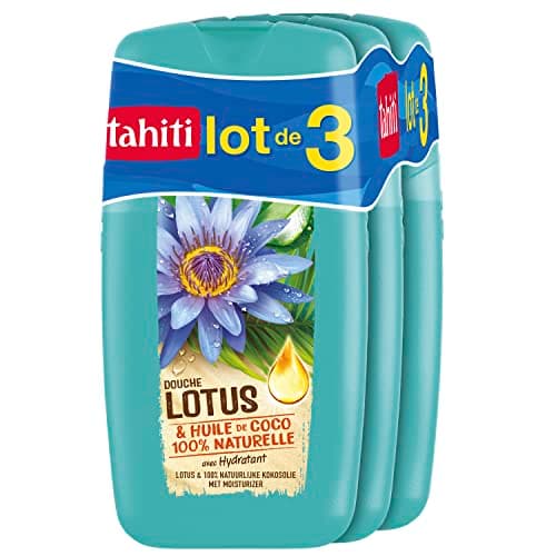 Image of TAHITI - Tahiti Lotus & Coconut Oil Shower Gel - Natural Ingredients Based Formula - 3 x 250ml