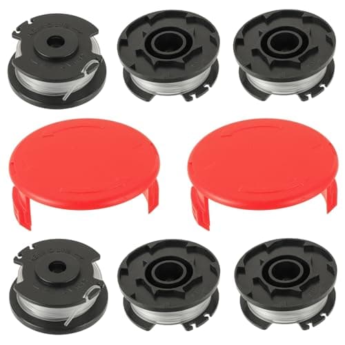 Image of JAMHER 6Pcs GE-CT 18/28 Li Replacement Spool TLE-03 4.9m Length Diameter 1.6 mm with TLE-03-1 Spool Cover Compatible with EIN-Hell GE-CT 18/28 Li, GE-CT 18/28 Li TC (6 Spool+ 2 Cover)
