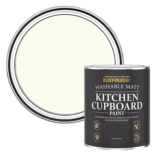 Image of Rust-Oleum Off White Kitchen Cupboard Paint in Matt Finish - Antique White 750ml