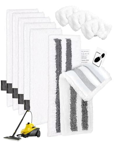 Image of 10 Pack Steam Cleaner Pads Compatible with Karcher EasyFix SC2, SC3, SC4, SC5 Series - Steam Cleaner Replacement Microfibre Cloths for Floor & Hand Steamer, Accessories for Karcher Steam Cleaner