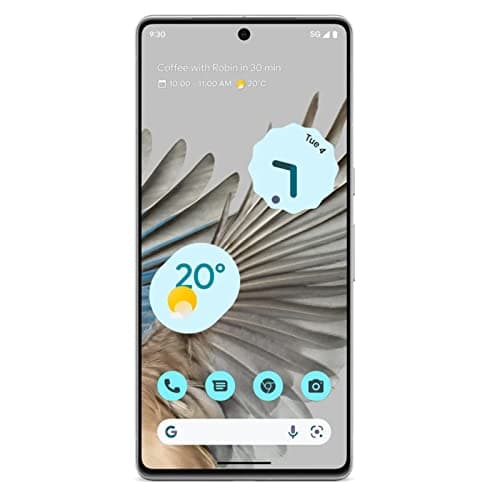 Image of Google Pixel 7 Pro – Unlocked Android 5G smartphone with telephoto lens, wide-angle lens and 24-hour battery – 128GB – Snow (Renewed)
