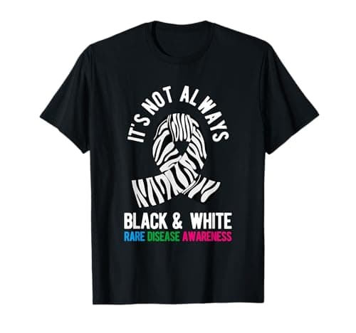 Image of It's NOT Always Black & White Rare Disease Awareness T-Shirt