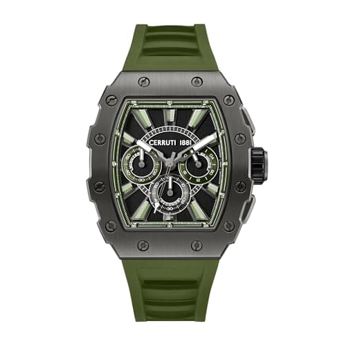Image of Cerruti 1881 - Gubbio Chronograph - Quartz Watch Movement - Case Width: 47 mm - Stainless Steel - 5 ATM, green, 47