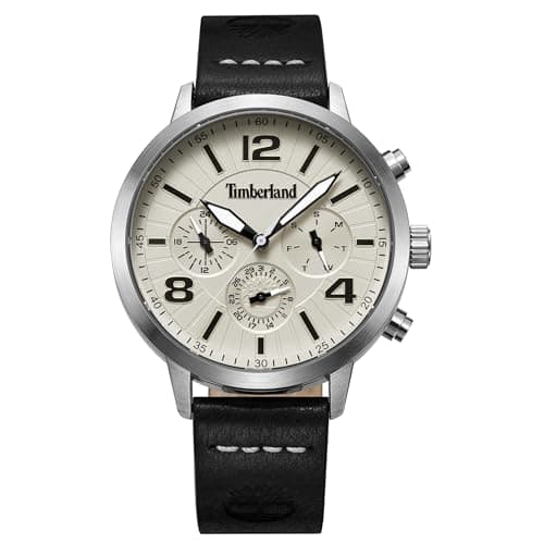 Image of Timberland Louden Black Leather Strap 3ATM Watch