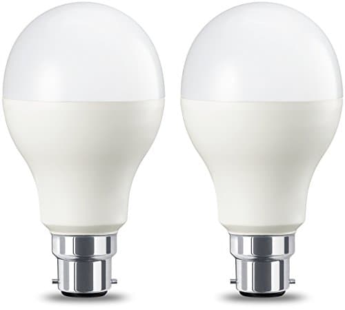 Image of Amazon Basics LED B22 Bayonet Cap Bulb, 14W (Equivalent to 100W), Warm White, Dimmable- Pack of 2