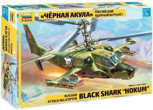 Image of Zvezda 500787216-1:72 Russian Attack Helicopter Hokum Plastic Kit Model Kit Assembly Kit for Beginners Detailed