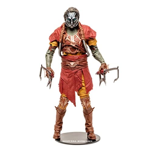 Image of MORTAL KOMBAT Toys, 7-inch Kabal (Rapid Red) Figure With 22 Moving Parts, Collectible Figure With Collectors Stand Base â€“ Ages 14+
