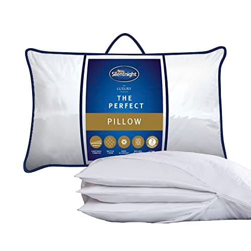 Image of Silentnight Perfect Pillow – Adjustable Height to Suit Back, Front and Side Sleepers with Soft, Medium and Firm Support – Machine Washable and Hypoallergenic Hotel Quality Luxury Bed Pillow, White