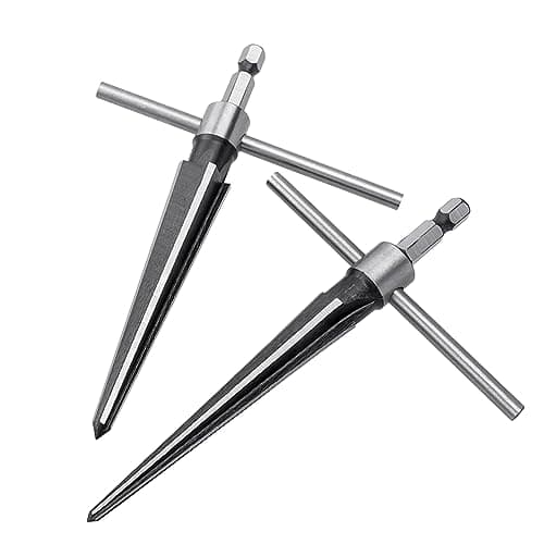 Image of Tapered Reamer, Bestgel 2Pcs 3-13mm & 5-16mm Straight Flute T Shape Hand Tapered Reamer Handle Drilling Tool