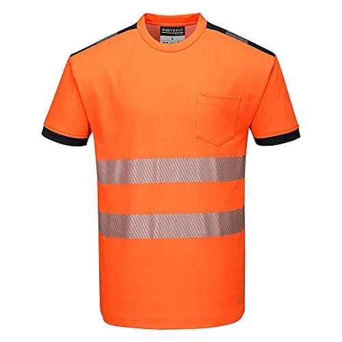Image of Portwest PW3 Hi-Vis T-Shirt S/S, Size: XXXL, Colour: Orange/Black, T181OBRXXXL