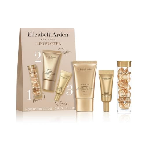 Image of Elizabeth Arden - Lift Starter 3-Piece Set, Advanced Ceramide Capsules Daily Youth Restoring Serum, Advanced Ceramide Lift and Firm Day Cream SPF 15 and Eye Cream, Travel-friendly Set