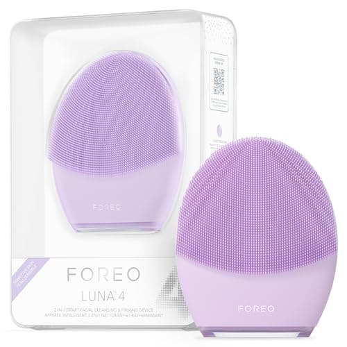 Image of FOREO LUNA 4 Facial Cleansing Brush - Firming Face Massager - Anti Aging Face Brush - Enhances Absorption of Skin Care Products - Simple Face Care - Sensitive skin