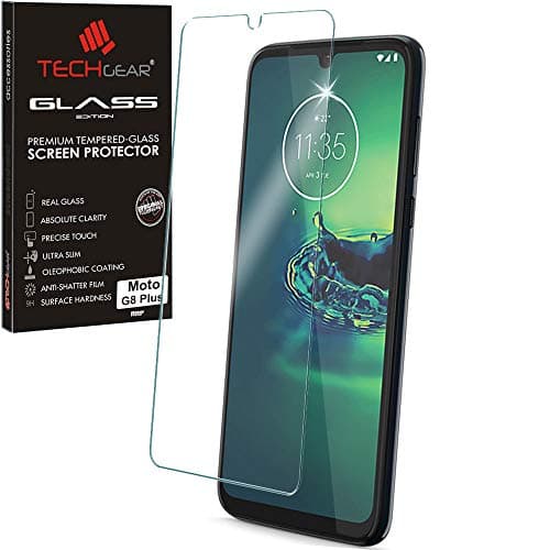Image of TECHGEAR Moto G8 Plus GLASS Edition Genuine Tempered Glass Screen Protector [2.5D Round Edge] [9H Hardness] [Crystal Clarity] [Scratch-Resistant] [No-Bubble] Compatible for Motorola Moto G8 Plus