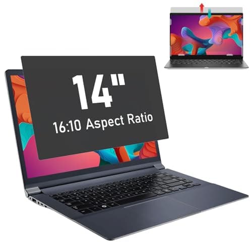 Image of SOPPY 14 inch Anti Spy Laptop Privacy Screen Filter for 16:10 Widescreen Display, Anti Glare Screen Protector for NoteBook, Laptop Monitor Screen Privacy Filter, UV and Blue Light Filter (14",16:10)