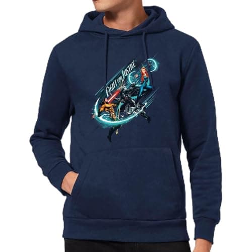 Image of Zavvi Official Aquaman Fight for Justice Adults Hoodie - Navy - L