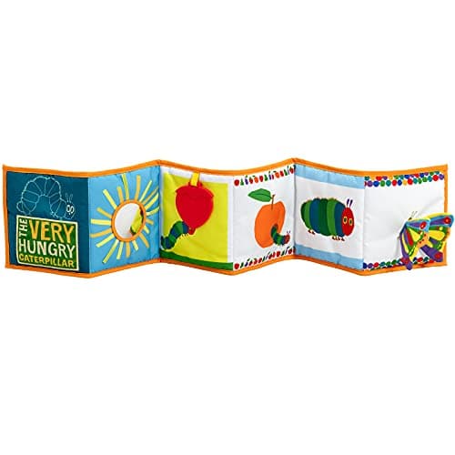 Image of Rainbow Designs Tiny and Very Hungry Caterpillar Unfold & Discover Soft Toy - Soft Cloth Books for Babies