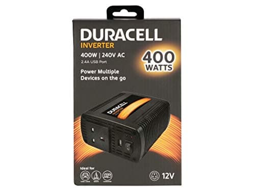 Image of Duracell DRINV40-UK Power Adapter & Inverter Auto 400 W Black – Power Adapters & Inverters (Auto, 230 V, 400 W, 12 V, 2.4 A, Battery Charger)
