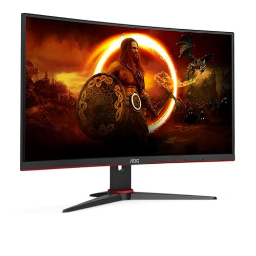 Image of AOC Gaming C24G2AE - 24 inch FHD Curved Monitor, 165Hz, 1 ms MPRT, VA, AMD FreeSync, Speakers, Low Input Lag (1920x1080@ 165Hz, 250 cd/m², HDMI/DP/VGA)