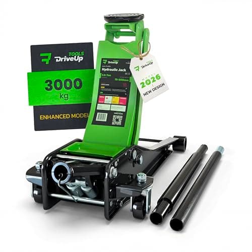 Image of 3 Ton Improved Low Profile Hydraulic Trolley Jack | Double Piston Stroke 75-500mm | Load Capacity up to 3000kg | Heavy Duty Car Jack for Cars & SUVs - 2026 year model