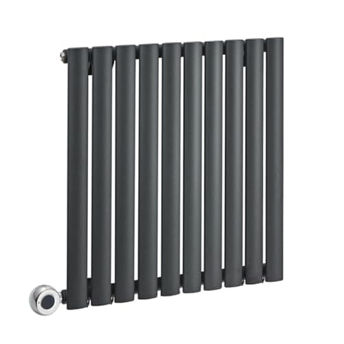 Image of Milano Aruba 600W Anthracite Horizontal Single Panel WiFi Electric Radiator UK Plug - 635 x 590mm