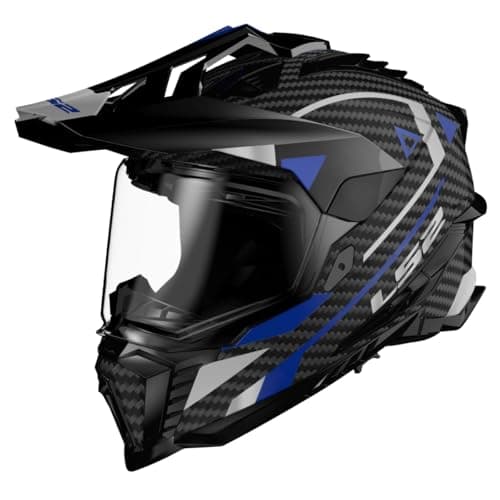 Image of LS2 Carbon Adventure Helmet - MX701 EXPLORER C ADVENTURE BLUE (M)