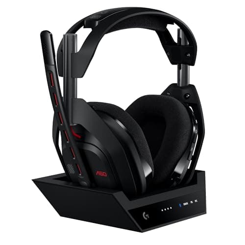 Image of Logitech G Astro A50 LIGHTSPEED Wireless Gaming Headset + Base (Gen 5), PRO-G GRAPHENE, 3-System Switching, USB-C to Xbox, PS5, PC/Mac, Nintendo Switch, Switch 2, Bluetooth - Black