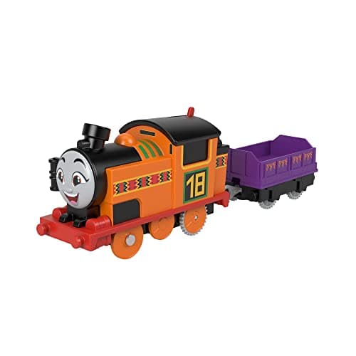 Image of Thomas & Friends Motorized Toy Train Nia Battery-Powered Engine with Cargo for Pretend Play Preschool Kids Ages 3+ Years, HDY63, Multicolor/Assorted