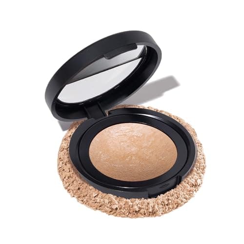 Image of LAURA GELLER Baked Marbleized Highlighter, Radiance Enhancing Makeup - Powder Highlighter Face Makeup (Prosecco)
