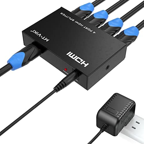 Image of 4K HDMI Splitter 1 in 4 out, 1 to 4 MT-VIKI 4 Way Distributor HDMI1x4 For 4 Monitor HDTV CCTV 3D Supports EDID HDCP + UK Power Supply