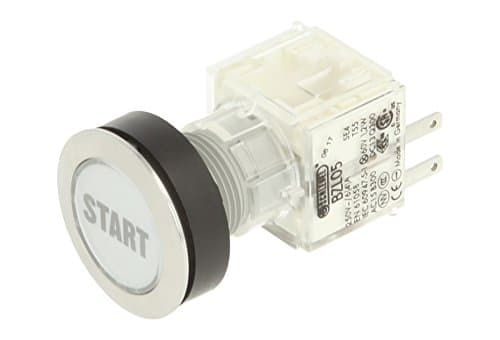Image of Schlegel 23.000.650 Push Button Silver, Clear Button Cap, Start Identification Plate, Illuminated Push Contact Transmitter 2 N/O Screw Connection, 24 V LED