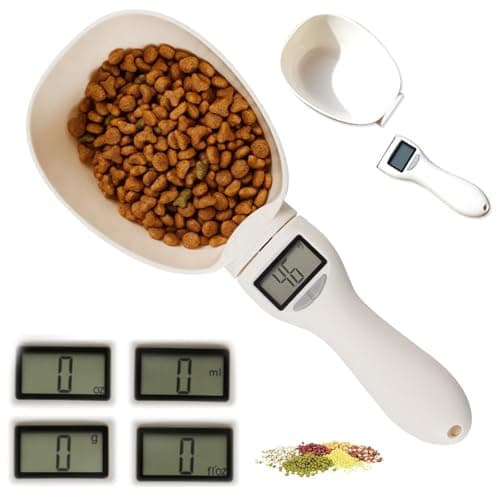Image of Digital Food Measuring Spoon Scale, Adjustable Weighing Spoons Cup LCD Display, Kitchen Cooking Tools Gadgets Baking Gifts for Measure Condiments Ingredients Tea Pet Dog Cat 800g/1g with 4 Unit Modes