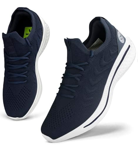 Image of Giniros Running Shoes Gym Trainers for Women Walking Trainers Jogging Breathable Sneakers Lightweight Tennis Sports Shoes Ladies Trainers Dark Blue 38