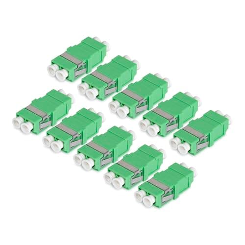 Image of StarTech LC to LC Coupler 10 Pack, OS2 Single Mode SC Footprint LC Fiber Optic Coupler without Flange, LC/APC Duplex Adapter